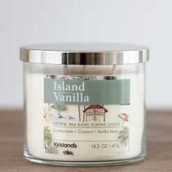Kirkland's Home Candles-Island Vanilla Triple Wick Jar Candle