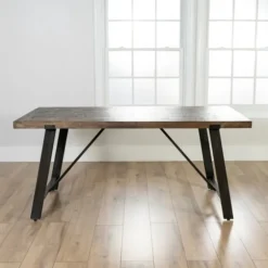 Kirkland's Home Dining Tables-Ivan Wood And Metal Dining Table