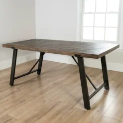 Kirkland's Home Dining Tables-Ivan Wood And Metal Dining Table