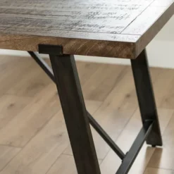 Kirkland's Home Dining Tables-Ivan Wood And Metal Dining Table