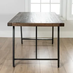 Kirkland's Home Dining Tables-Ivan Wood And Metal Dining Table