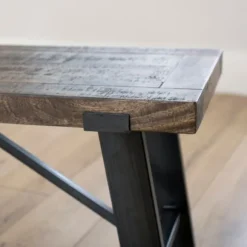 Kirkland's Home Dining Chairs-Ivan Wood And Metal Dining Bench