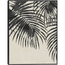 Kirkland's Home Canvas Art-Ivory And Black Palms Canvas Art Print