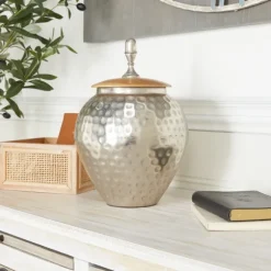 Kirkland's Home Decorative Bowls & Jars-Jar With Mango Wood Lid