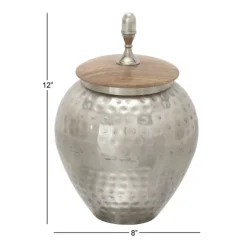 Kirkland's Home Decorative Bowls & Jars-Jar With Mango Wood Lid