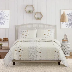 Kirkland's Home Quilts-Jessica Simpson Floral Endora Queen Quilt Set