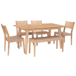 Kirkland's Home Dining Tables-Judith Natural Woven Rope 6-Pc. Dining Set