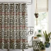 Kirkland's Home Shower Curtains-Justina Blakeney Black Hypnotic Shower Curtain