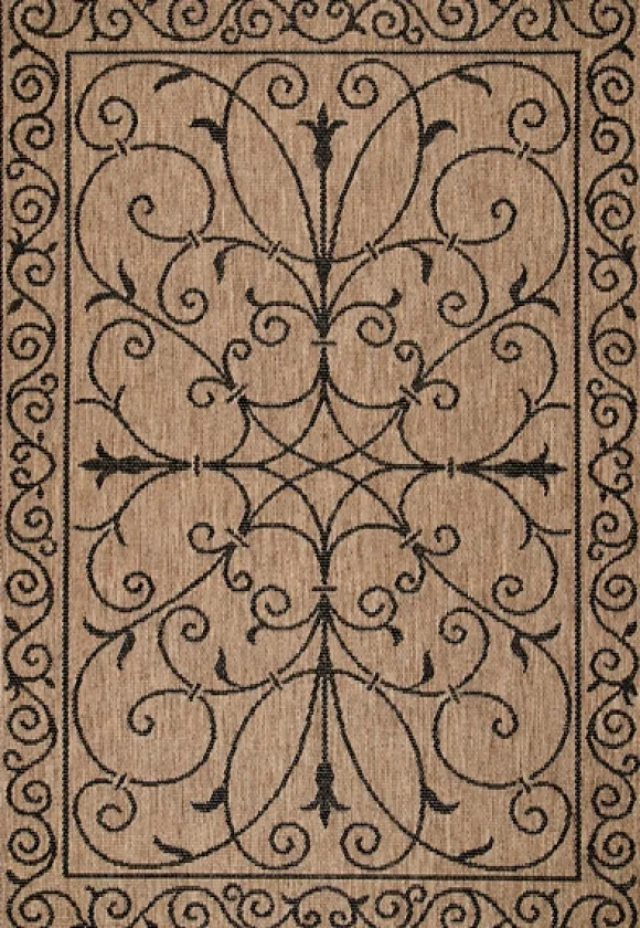 Kirkland's Home Outdoor Rugs-Kathleen Scroll Outdoor Area Rug, 5X7