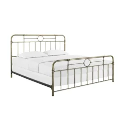 Kirkland's Home Beds & Headboards-King Size Bronze Pipe Bed Frame