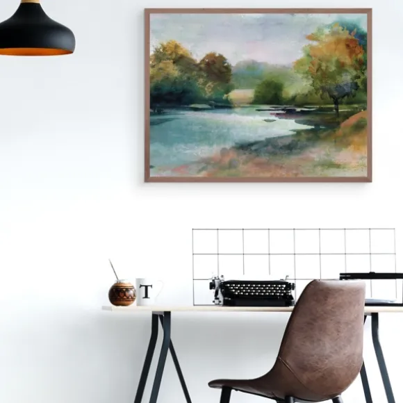 Kirkland's Home Canvas Art-Lacu Ii Framed Canvas Art Print