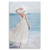 Kirkland's Home Canvas Art-Lady In White Hat & Dress Giclee Canvas Art Print