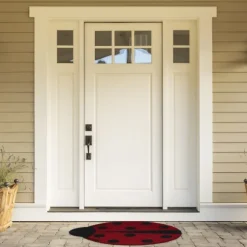 Kirkland's Home Doormats-Ladybug Shaped Doormat