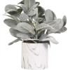 Kirkland's Home Arrangements & Greenery-Lamb'S Ear Arrangement In Marbled Planter