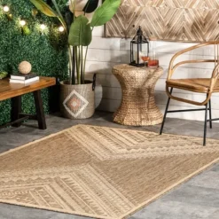 Kirkland's Home Outdoor Rugs-Landy Aztec Outdoor Rug, 5X8