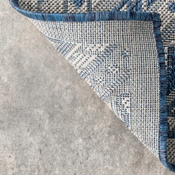 Kirkland's Home Outdoor Rugs-Landy Blue Aztec Outdoor Rug, 8X10