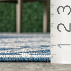 Kirkland's Home Outdoor Rugs-Landy Blue Aztec Outdoor Rug, 8X10