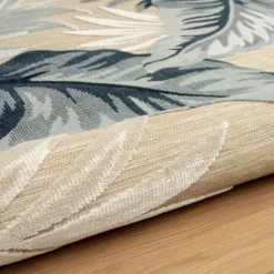 Kirkland's Home Outdoor Rugs-Large Print Tropical Leaf Outdoor Area Rug, 5X7