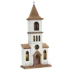 Kirkland's Home Statues & Figurines-Large Wooden Church Tabletop Statue