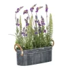 Kirkland's Home Arrangements & Greenery-Lavender And Fern Arrangement In Iron Pot, 16 In.