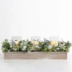 Kirkland's Home Arrangements & Greenery-Lavender And Lambs Ear Centerpiece