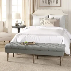 Kirkland's Home Benches & Ottomans-Layla Button Tufted Bench