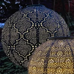 Kirkland's Home Outdoor Lighting-Led Round Sea Outdoor Hanging Lantern