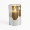 Kirkland's Home Flameless Candles-Led Soft Flame Glass Pillar Candle, 3X6 In.
