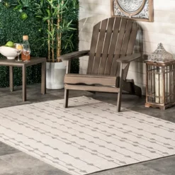 Kirkland's Home Outdoor Rugs-Lela Gray Raindrop Cascade Outdoor Rug, 5X8