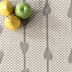 Kirkland's Home Outdoor Rugs-Lela Gray Raindrop Cascade Outdoor Rug, 5X8