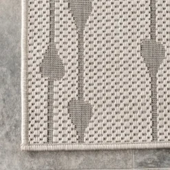 Kirkland's Home Outdoor Rugs-Lela Gray Raindrop Cascade Outdoor Rug, 5X8