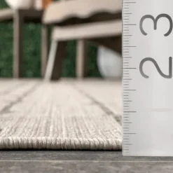 Kirkland's Home Outdoor Rugs-Lela Gray Raindrop Cascade Outdoor Rug, 5X8