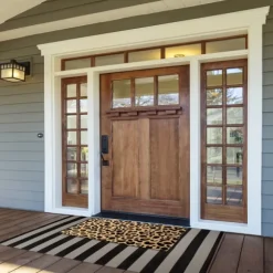 Kirkland's Home Doormats-Leopard Print Coir Doormat