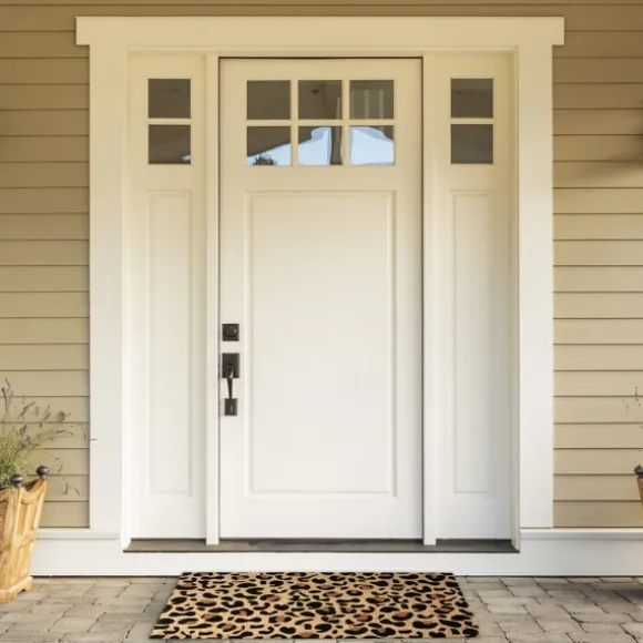 Kirkland's Home Doormats-Leopard Print Coir Doormat