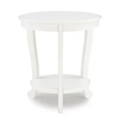 Kirkland's Home Accent & End Tables-Light Cream Curved Legs Accent Table