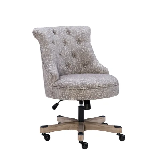 Kirkland's Home Office Furniture-Light Miller Tufted Office Chair