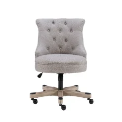 Kirkland's Home Office Furniture-Light Miller Tufted Office Chair