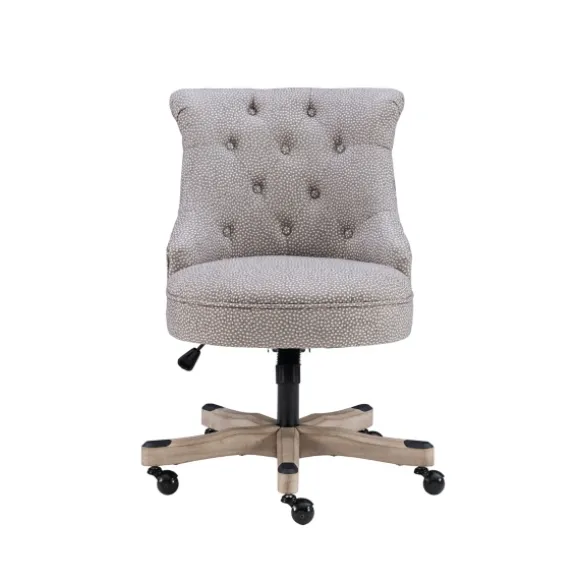 Kirkland's Home Office Furniture-Light Miller Tufted Office Chair