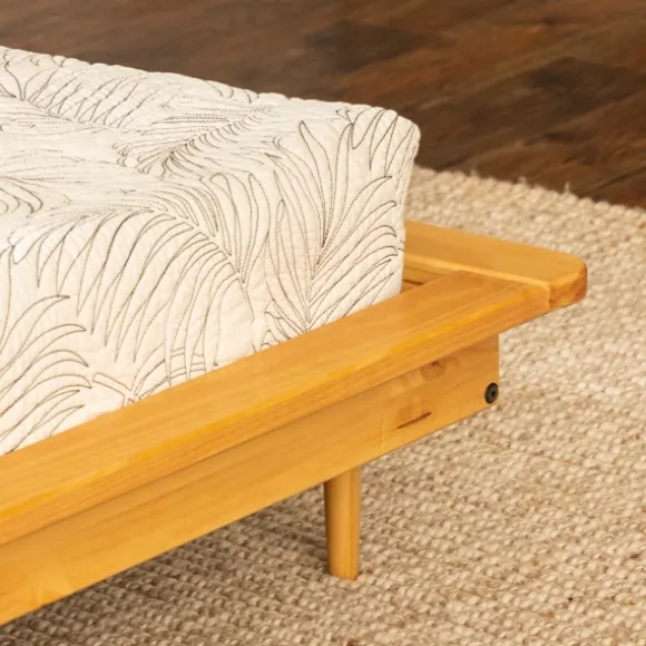 Kirkland's Home Beds & Headboards-Light Oak Modern Spindle Wooden Queen Bed