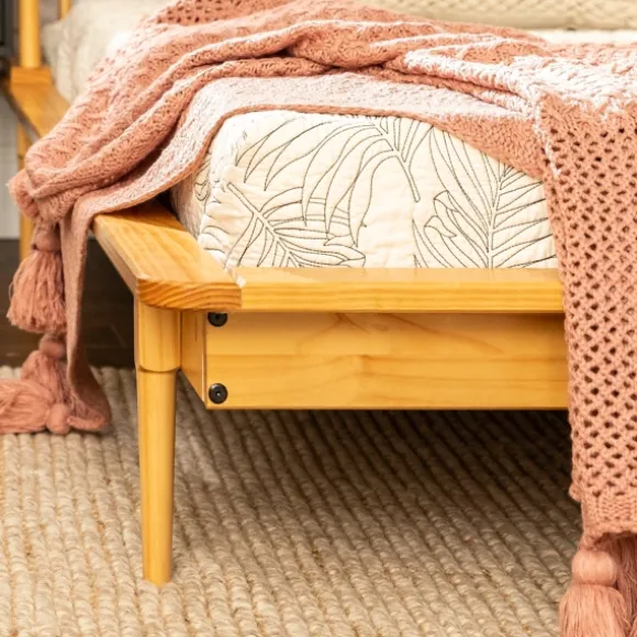 Kirkland's Home Beds & Headboards-Light Oak Modern Spindle Wooden Queen Bed