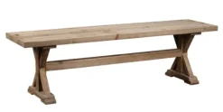 Kirkland's Home Benches & Ottomans-Light Reclaimed Wood Hourglass Base Bench