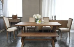 Kirkland's Home Benches & Ottomans-Light Reclaimed Wood Hourglass Base Bench