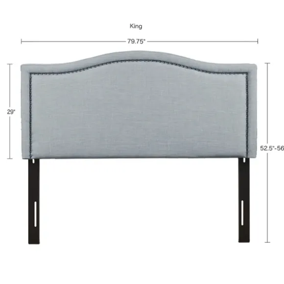 Kirkland's Home Beds & Headboards-Light Upholstered Nailhead King Headboard