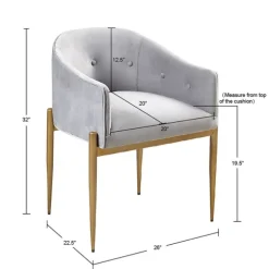 Kirkland's Home Dining Chairs-Light Velvet Button Dining Chairs, Set Of 2