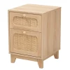 Kirkland's Home Nightstands-Light Wood And Cane Accent Nightstand