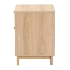 Kirkland's Home Nightstands-Light Wood And Cane Accent Nightstand