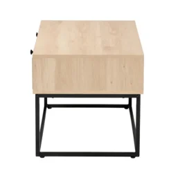 Kirkland's Home Coffee Tables-Light Wood And Rat 2-Drawer Coffee Table