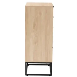 Kirkland's Home Dressers & Chests-Light Wood And Rat 5-Drawer Chest