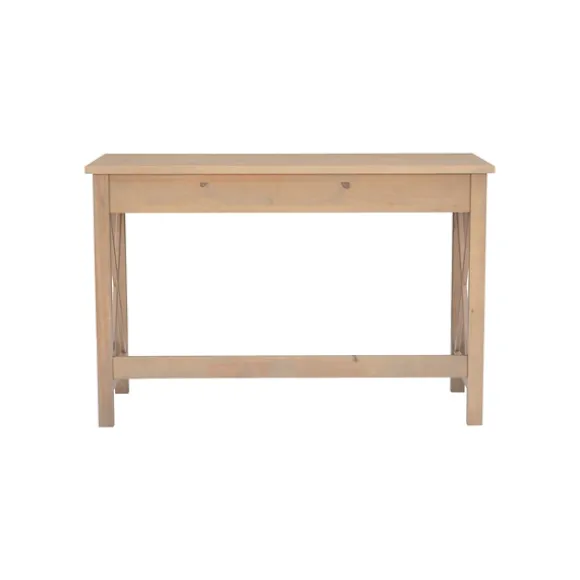 Kirkland's Home Office Furniture-Light Wood X-Sides Desk