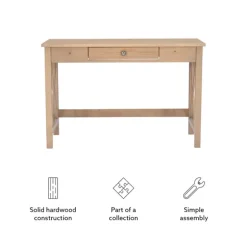 Kirkland's Home Office Furniture-Light Wood X-Sides Desk